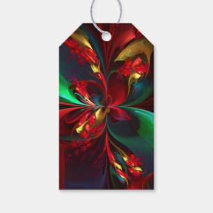 Moderne Abstrakte Kunst Rotes Grün Muster #11 Geschenkanhänger