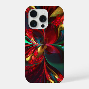 Moderne Abstrakte Kunst Rotes Grün Muster #11 iPhone 15 Pro Hülle