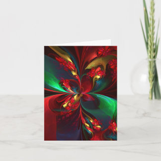 Moderne Abstrakte Kunst Rotes Grün Muster #11 Karte