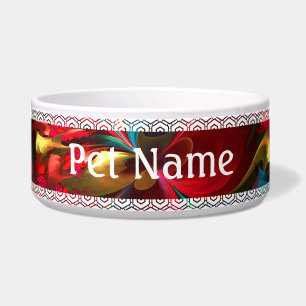 Moderne Abstrakte Kunst Rotes Grün Muster #11 Napf