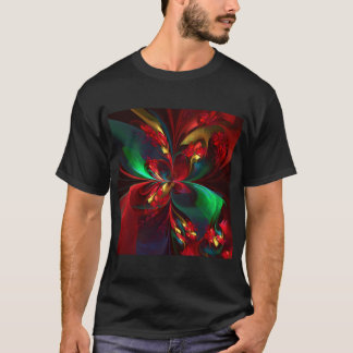 Moderne Abstrakte Kunst Rotes Grün Muster #11 T-Shirt