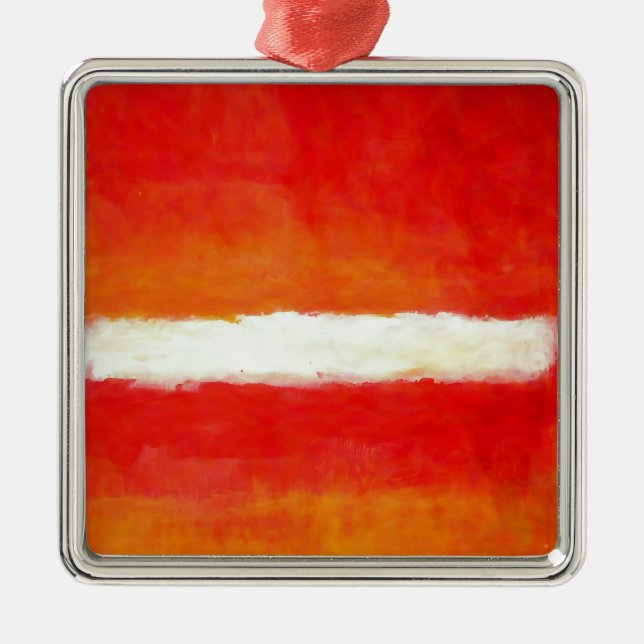 Moderne Abstrakte Kunst - Rothko Style Silbernes Ornament (Vorne)