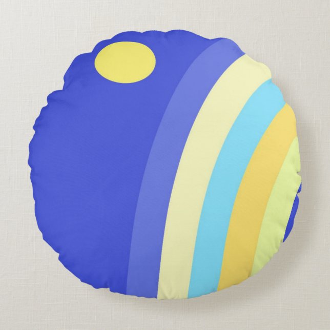 moderne abstrakte Kunst Rundes Kissen (Vorderseite)