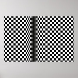 Moderne abstrakte Kunst Schwarz-weiße 3D-Quadrate Poster