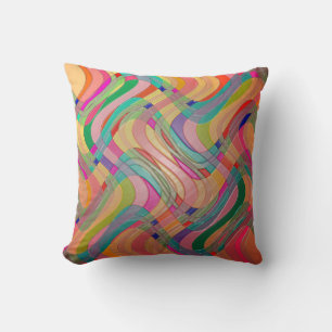 Moderne Abstrakte Kunstfarben verklebter Gläser Kissen
