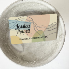 moderne abstrakte Kunstformen und Linien in sanfte Visitenkarte