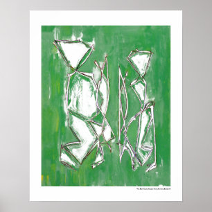 Moderne Abstrakte Kunstgeometrie kombiniert trendi Poster