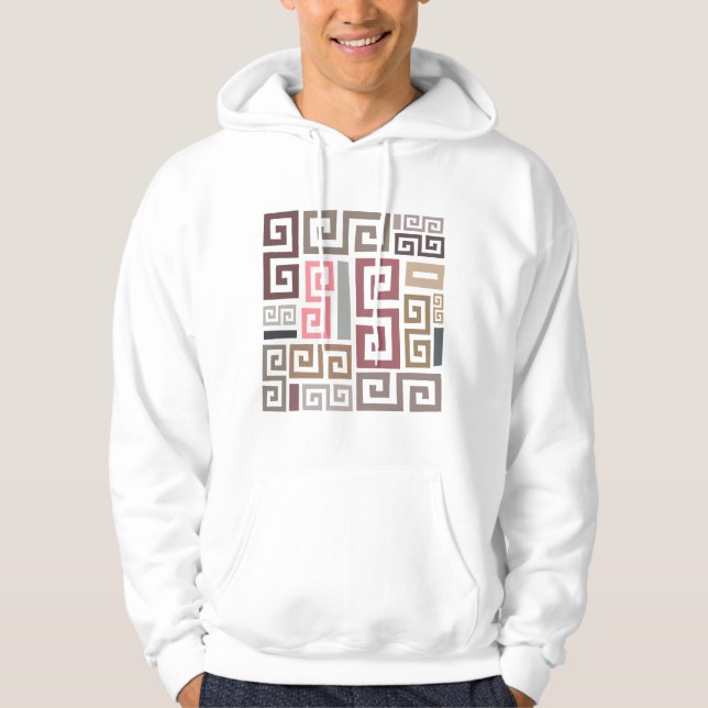 moderne abstrakte Kunstlinien Hoodie (Vorderseite)