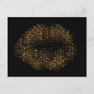 Moderne Abstrakte Kunstlippen #6 Postkarte