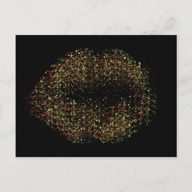 Moderne Abstrakte Kunstlippen #6 Postkarte (Vorderseite)