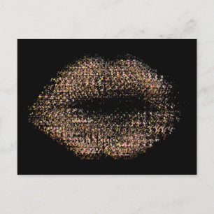 Moderne Abstrakte Kunstlips #18 Postkarte