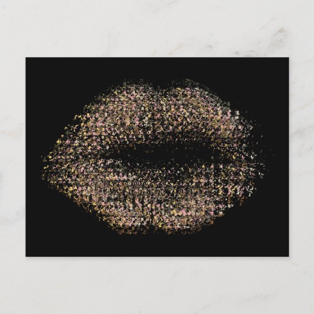 Moderne Abstrakte Kunstlips #18 Postkarte (Vorderseite)