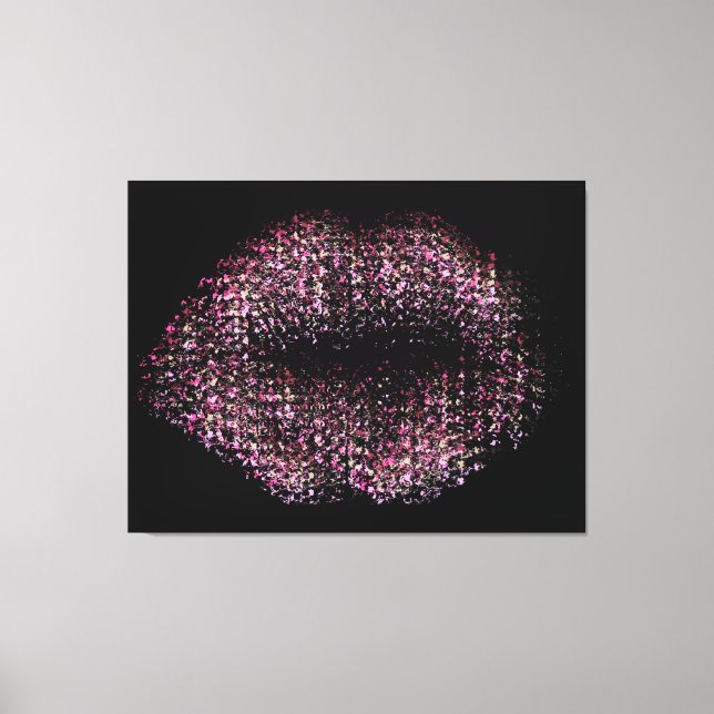 Moderne Abstrakte Kunstlips #30 Leinwanddruck (Vorderseite)