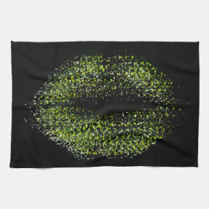 Moderne Abstrakte Kunstlips #42 Geschirrtuch