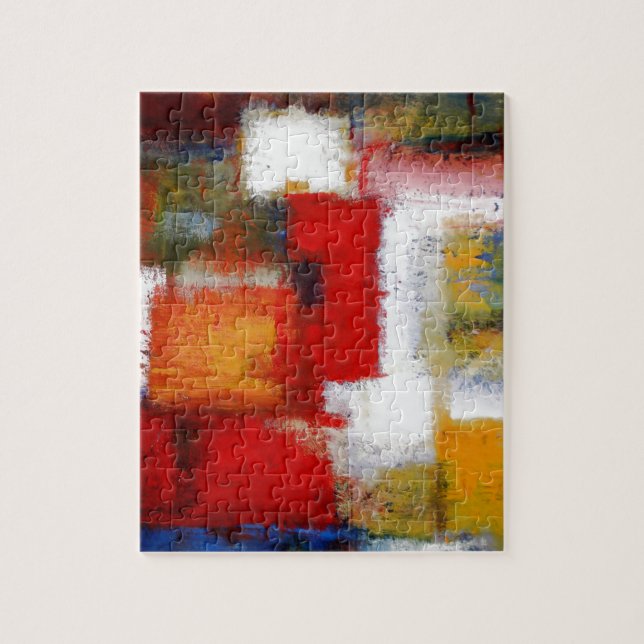 Moderne Abstrakte Kunstmalerei Puzzle (Vertikal)