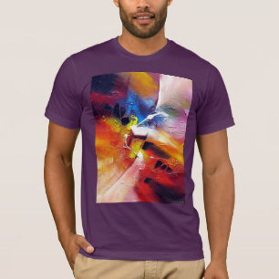 Moderne Abstrakte Kunstmalerei Template Eggplant T-Shirt