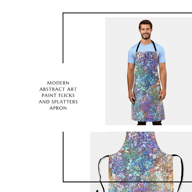 Moderne Abstrakte Kunstmalereien und Spritzer Schürze (Modern Abstract Art paint flicks and splatters Apron)