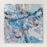 Moderne Abstrakte Kunstvorlage Marmor aussehen ros Puzzle<br><div class="desc">Moderne Abstrakte Art Template Marmor Aussehen rosa Blau Lila weiße Farben Platz Puzzle.</div>