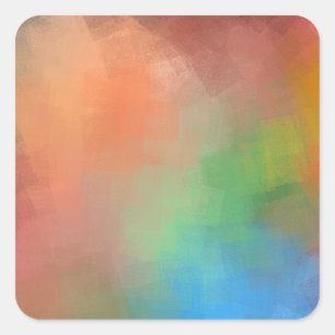 Moderne abstrakte Kunstwerk leere Vorlage elegant Quadratischer Aufkleber