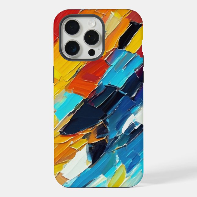 Moderne abstrakte Kunstwerke iPhone Hülle (Rückseite)