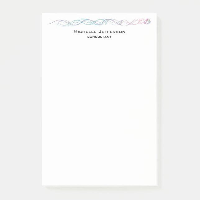 Moderne Abstrakte Kurven Moderne Trendsetter Post-it Klebezettel (Vorderseite)