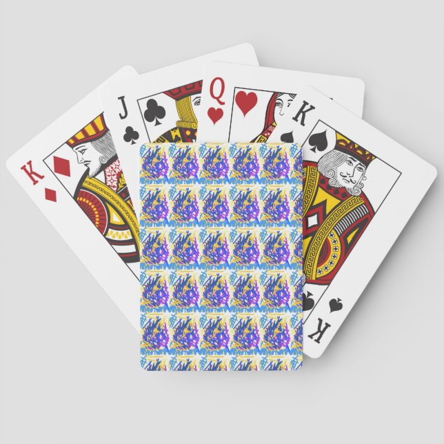 Moderne Abstrakte Lackschicht Spielkarten (Rückseite)
