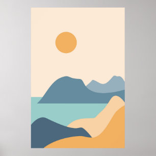Moderne abstrakte Landschaft Poster