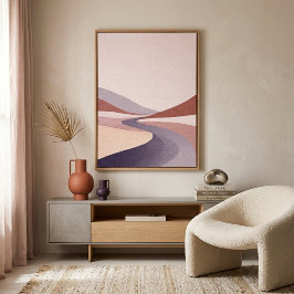 Moderne abstrakte Landschaftswandkunst für das Woh Poster