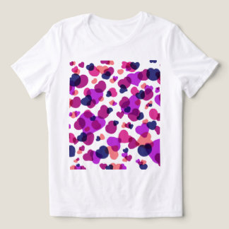 Moderne abstrakte lebhafte rosa und violette Punkt Tri-Blend Shirt
