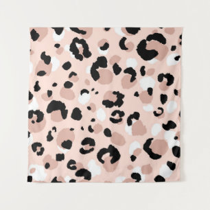 Moderne abstrakte Leoparden-Tierdrucke Wandteppich