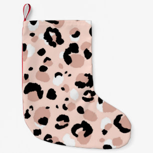 Moderne Abstrakte Leopardendrucke Kleiner Weihnachtsstrumpf