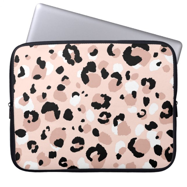 Moderne Abstrakte Leopardendrucke Laptopschutzhülle (Vorderseite)