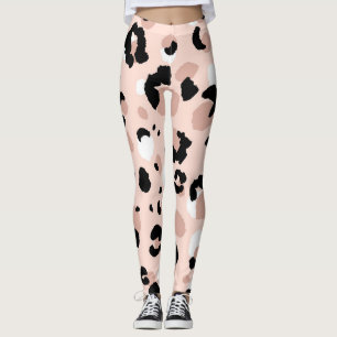 Moderne Abstrakte Leopardendrucke Leggings
