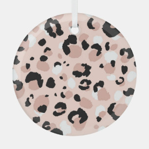 Moderne Abstrakte Leopardendrucke Ornament Aus Glas