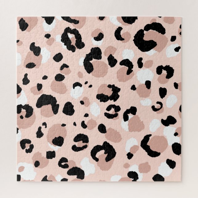 Moderne Abstrakte Leopardendrucke Puzzle (Vertikal)