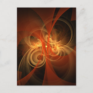 Moderne abstrakte Lichtenergie-Kunst Morgenmagie Postkarte