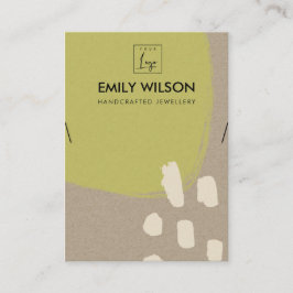 MODERNE ABSTRAKTE LIME GRÜNE KRAFT NECKLACE DISPLA VISITENKARTE