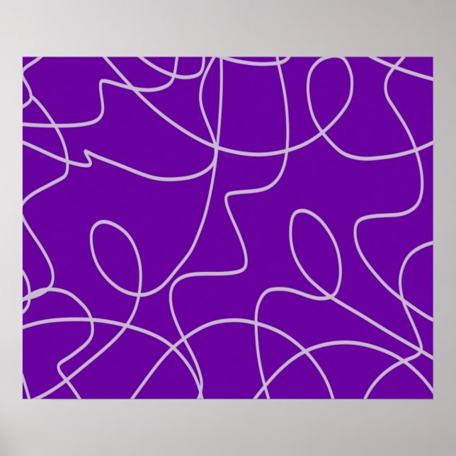 Moderne Abstrakte Linie Kunst, Dichtung und Musik  Poster (Vorne)
