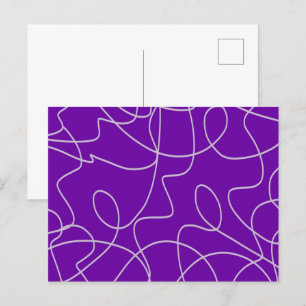 Moderne Abstrakte Linie Kunst, Dichtung und Musik Postkarte