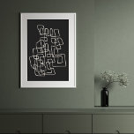 Moderne Abstrakte Linie Kunst Moderne Schwarze Mau Poster<br><div class="desc">Moderne Kunst Illustration Wandkunst mit abstrakter Linie,  die in Schwarz und Weiß zeichne.</div>