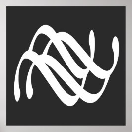 moderne abstrakte Linie Poster