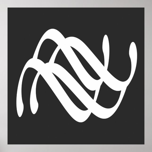 moderne abstrakte Linie Poster (Vorne)