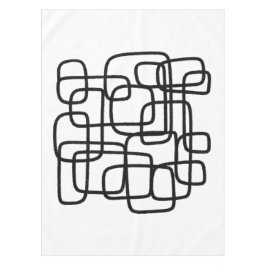 Moderne Abstrakte Linie Schwarz/Weiß Tischdecke