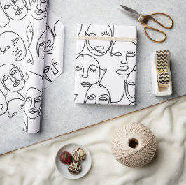 Moderne Abstrakte Linien gegenüber der Kunst der k Geschenkpapier