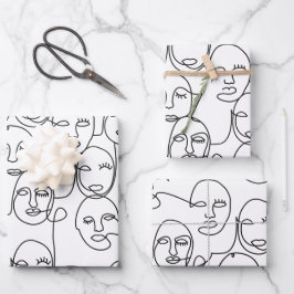 Moderne Abstrakte Linien gegenüber der Kunst der k Geschenkpapier Set