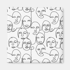 Moderne Abstrakte Linien gegenüber der Kunst der k Magnet