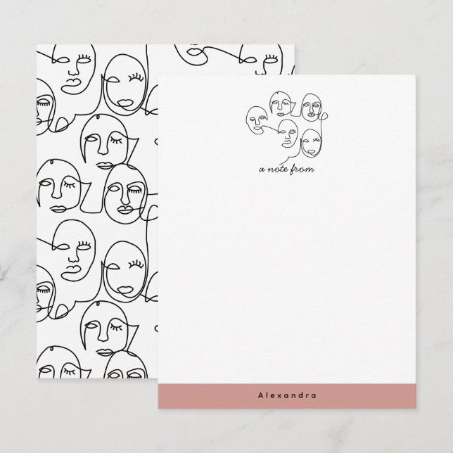 Moderne Abstrakte Linien gegenüber der Kunst der k Mitteilungskarte (Vorne/Hinten)