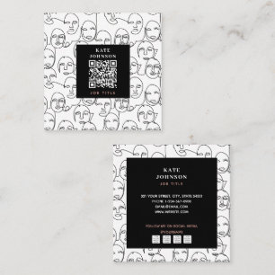 Moderne Abstrakte Linien gegenüber der Kunst der k Quadratische Visitenkarte