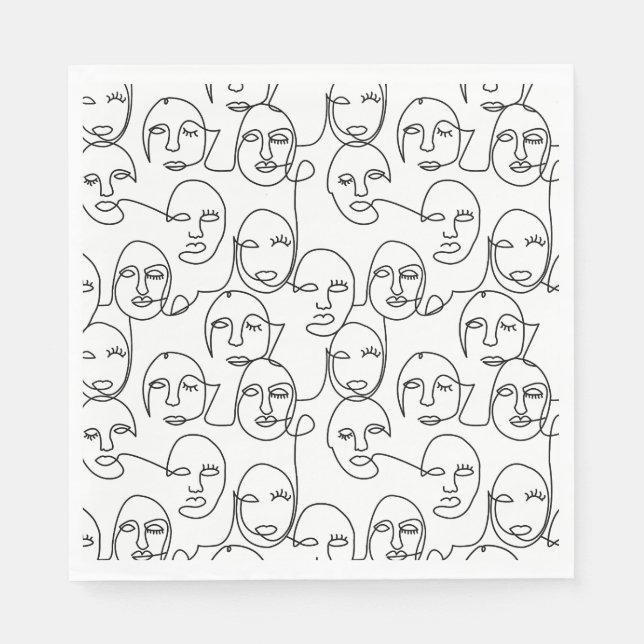 Moderne Abstrakte Linien gegenüber der Kunst der k Serviette (Vorderseite)