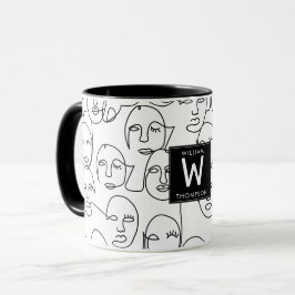 Moderne Abstrakte Linien gegenüber der Kunst der k Tasse